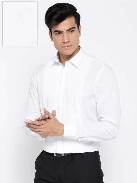 

Blackberrys Men White Slim Fit Solid Partywear Shirt