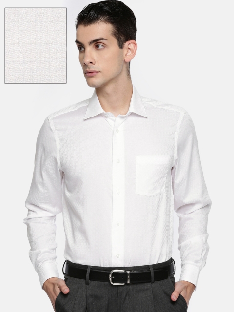 

Blackberrys Men White Smart Regular Fit Self Design Formal Shirt