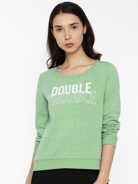 

ONLY Women Green Printed Sweatshirt