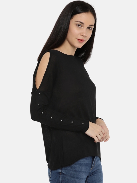 

ONLY Women Black Solid Top