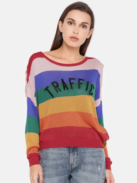 

ONLY Women Multi Coloured Candy Striped Top