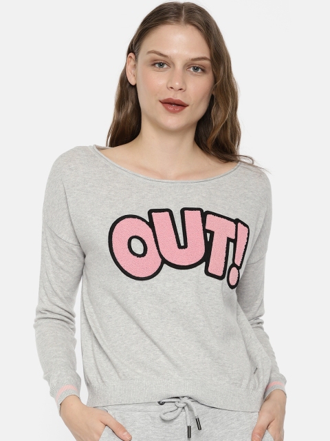 

ONLY Women Grey Solid Top