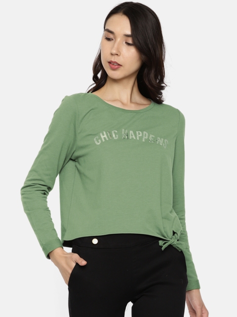 

ONLY Women Green Printed Top