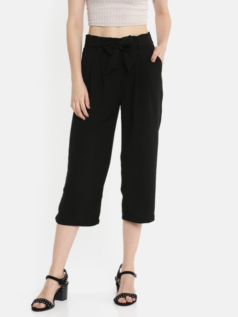 

ONLY Women Black Loose Fit Solid Regular Trousers