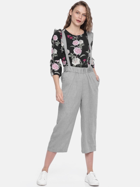 

ONLY Women Grey Loose Fit Solid Regular Trousers