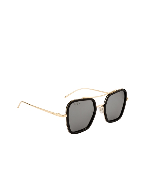 

Ted Smith Unisex Square Sunglasses TS-P8095_GLD/SIL, Grey
