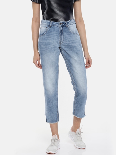 

ONLY Women Blue Chad Fit Mid-Rise Clean Look Jeans