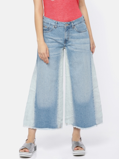 

ONLY Women Blue Regular Fit Mid-Rise Clean Look Cropped Jeans