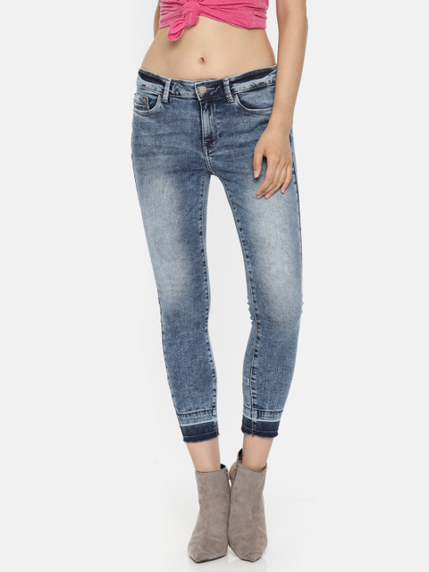 

ONLY Women Blue Regular Fit Mid-Rise Clean Look Stretchable Jeans