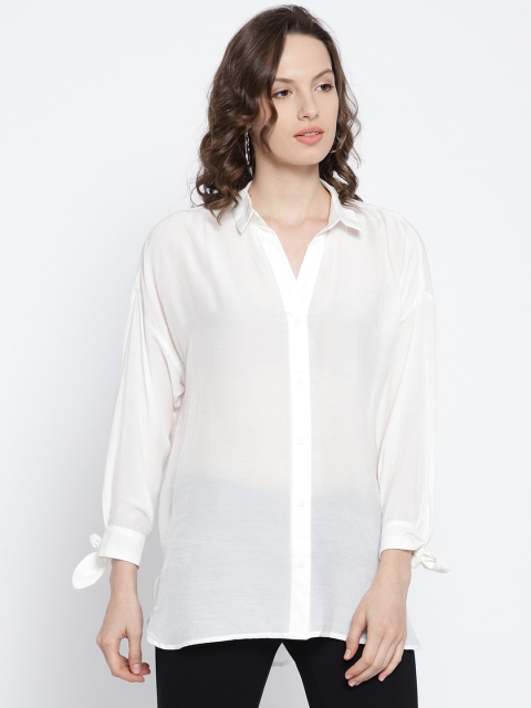 

ONLY Women White Regular Fit Solid Casual Shirt