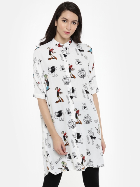 

ONLY Women White Regular Fit Printed Casual Shirt