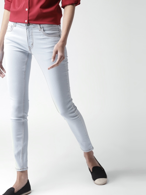 

Mast & Harbour Women Blue Skinny Fit Mid-Rise Clean Look Stretchable Jeans