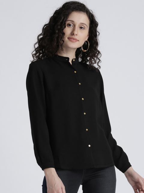 

Splash Women Black Solid Shirt Style Top
