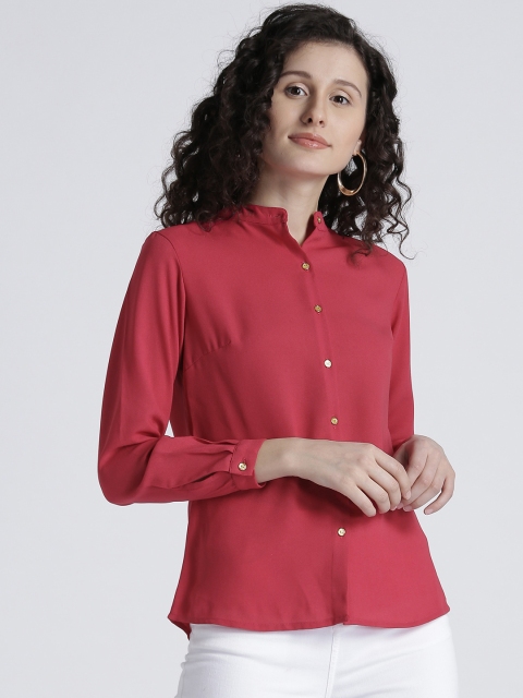 

Splash Women Magenta Regular Fit Solid Casual Shirt