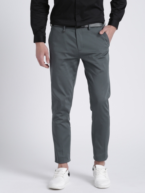 

Splash Men Grey Slim Fit Solid Regular Trousers