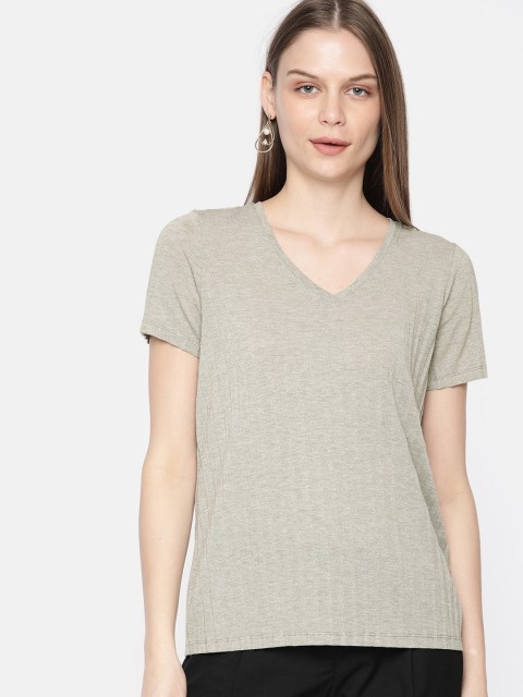 

Vero Moda Women Grey Solid Top