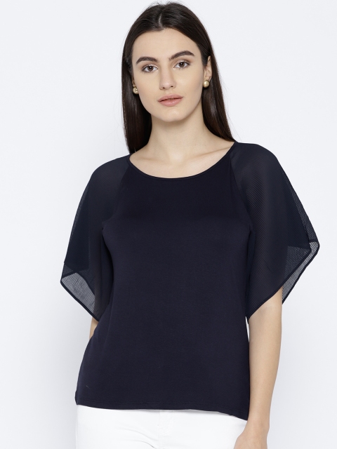 

Vero Moda Women Navy Blue Solid Top