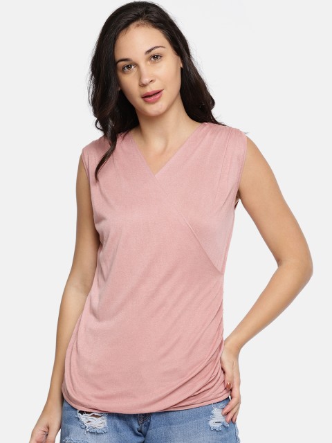 

Vero Moda Women Pink Solid Top