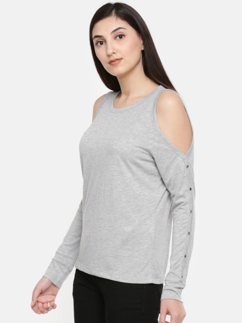 

Vero Moda Women Grey Solid Top