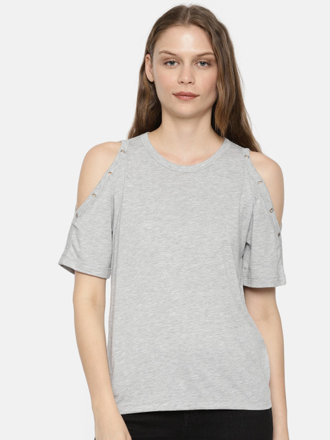 

Vero Moda Women Grey Solid Top