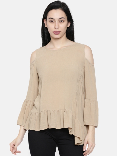 

Vero Moda Women Beige Solid Top