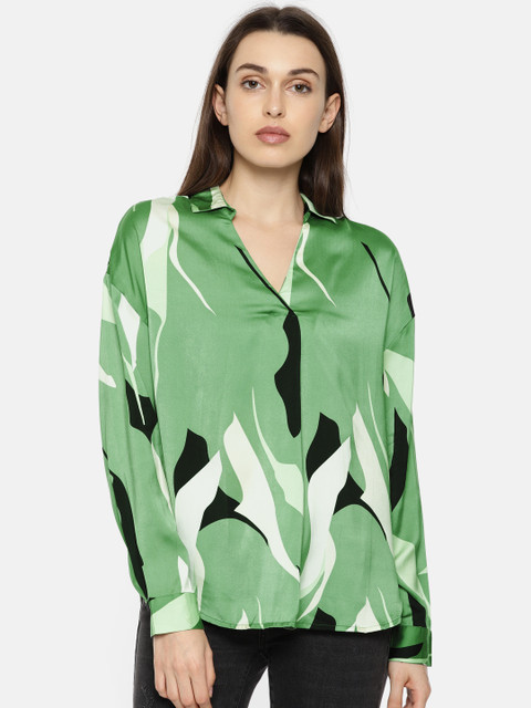 

Vero Moda Women Green Printed Shirt Style Top