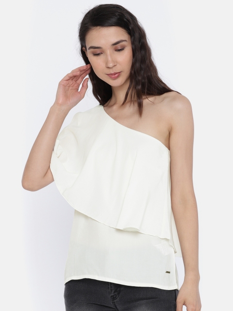 

Vero Moda Women White Solid Top