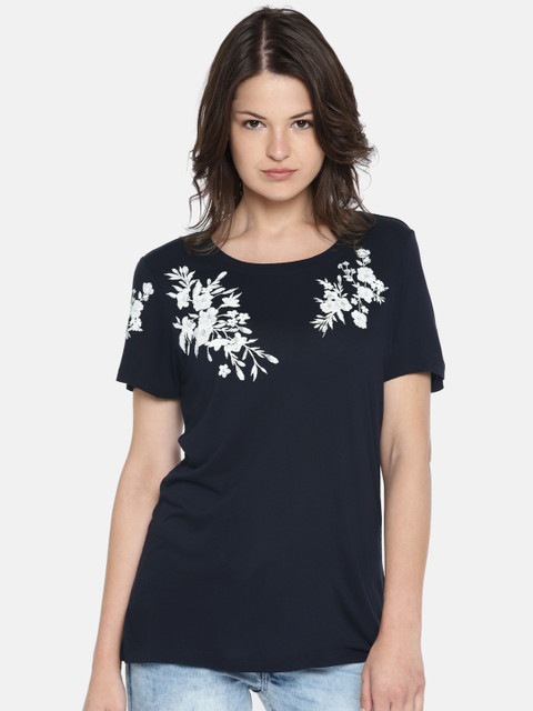 

Vero Moda Women Navy Blue Printed Top