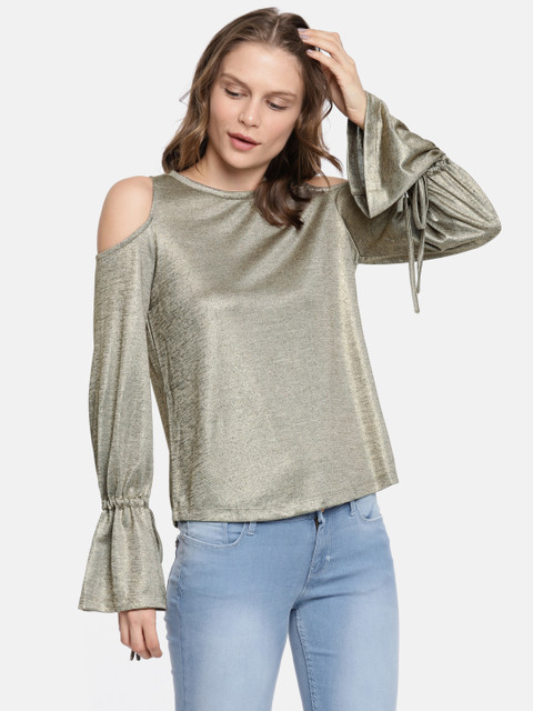 

Vero Moda Women Gold-Toned Solid Top