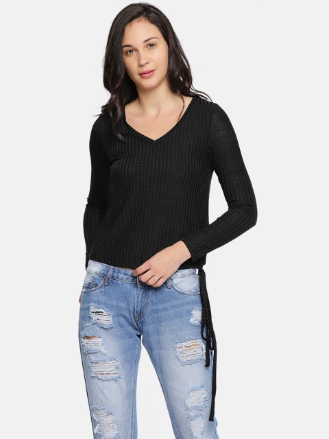 

Vero Moda Women Black Solid Top