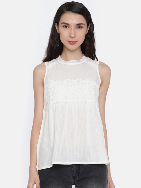 

Vero Moda Women White Striped Top