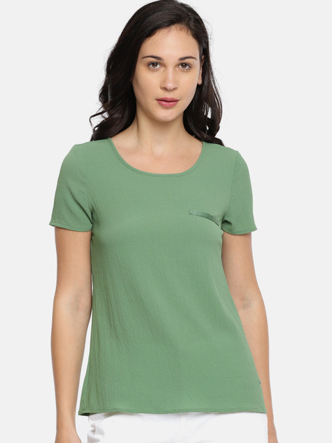 

Vero Moda Women Green Solid Top