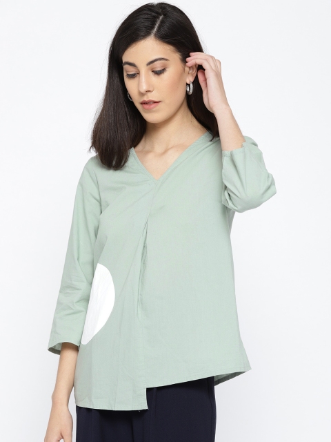 

Vero Moda Women Green Printed Top