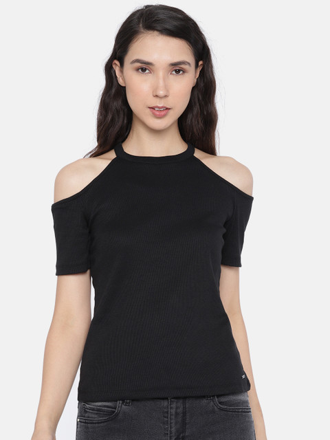 

Vero Moda Women Black Solid Top