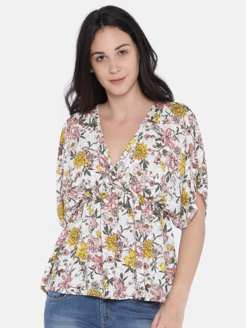 

Vero Moda Women White Printed A-Line Top