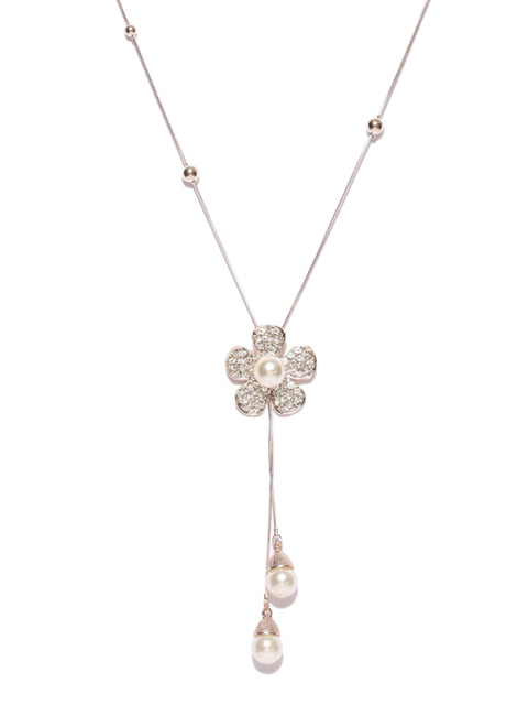 

Shining Diva Gold-Toned & White Metal Gold-Plated Antique Necklace