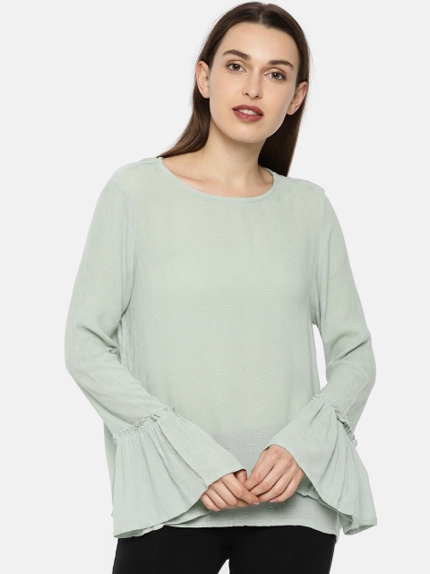 

Vero Moda Women Green Solid Top