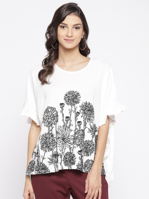 

Vero Moda Women White Embroidered Top