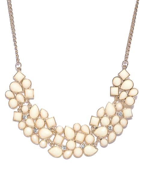 

Shining Diva Fashion Off-White Metal Necklace