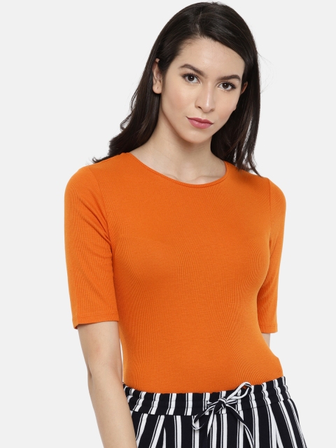 

ONLY Women Orange Solid Top