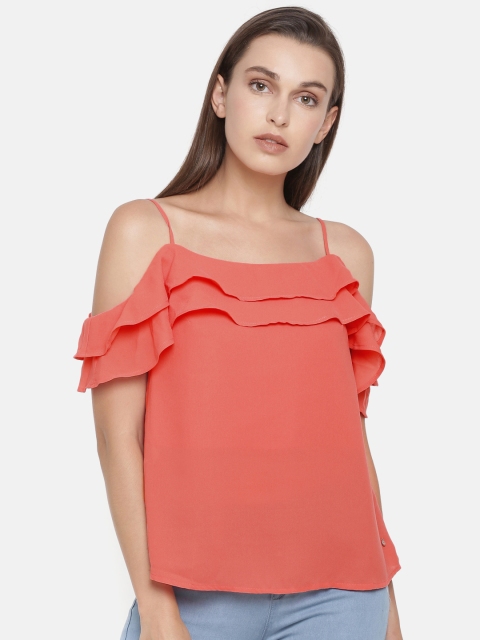 

ONLY Women Pink Solid Top