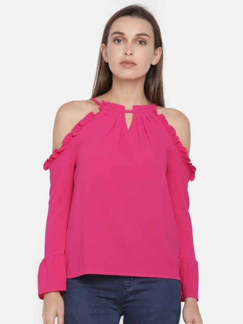 

ONLY Women Pink Solid Top