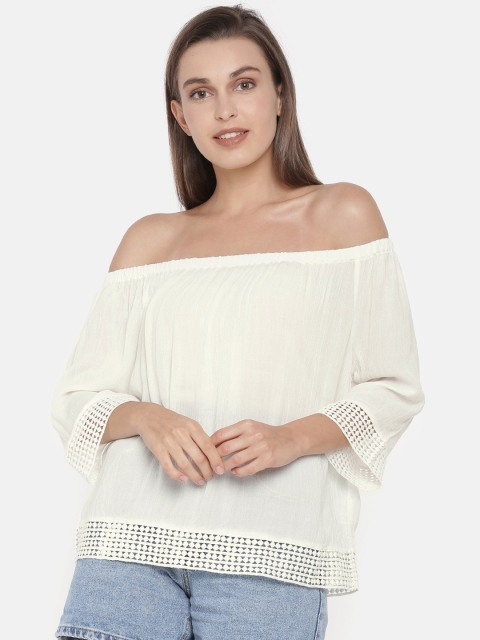 

ONLY Women White Bardot Top