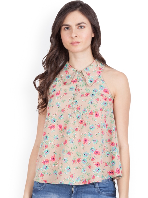 

Zink London Women Beige Printed Top