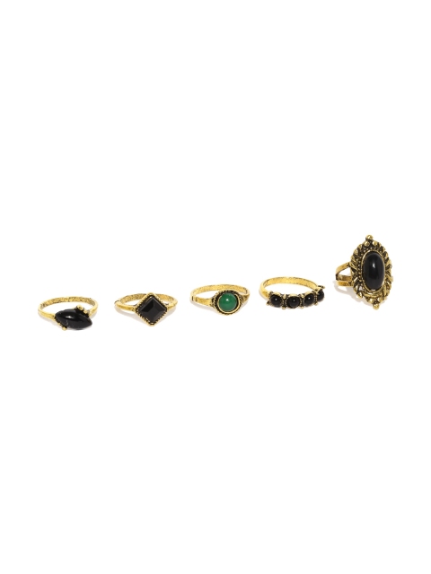 

ToniQ Set of 5 Gold-Toned Finger Rings