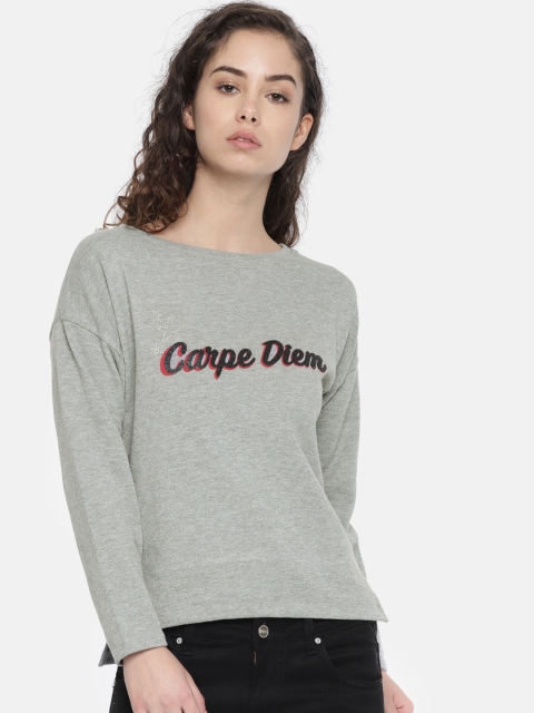

Jealous 21 Women Grey Printed Sweatshirt