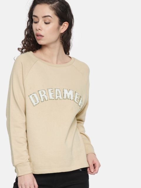 

Jealous 21 Women Beige Solid Sweatshirt