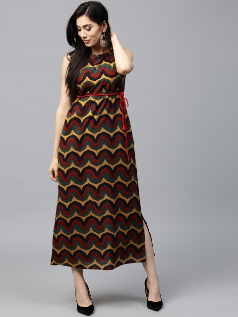 

AKS Women Multicoloured Printed Maxi Dress, Multi