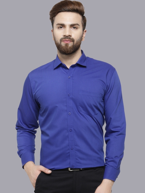 

JAINISH Men Blue Classic Slim Fit Solid Formal Shirt