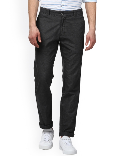 

Parx Men Grey Slim Fit Solid Regular Trousers